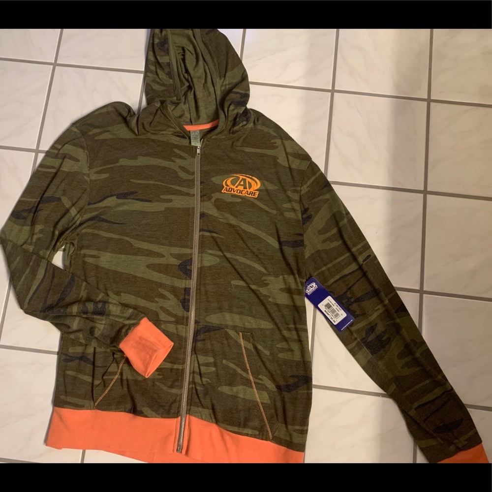 AdvoCare lightweight camo hooded zip hoodie